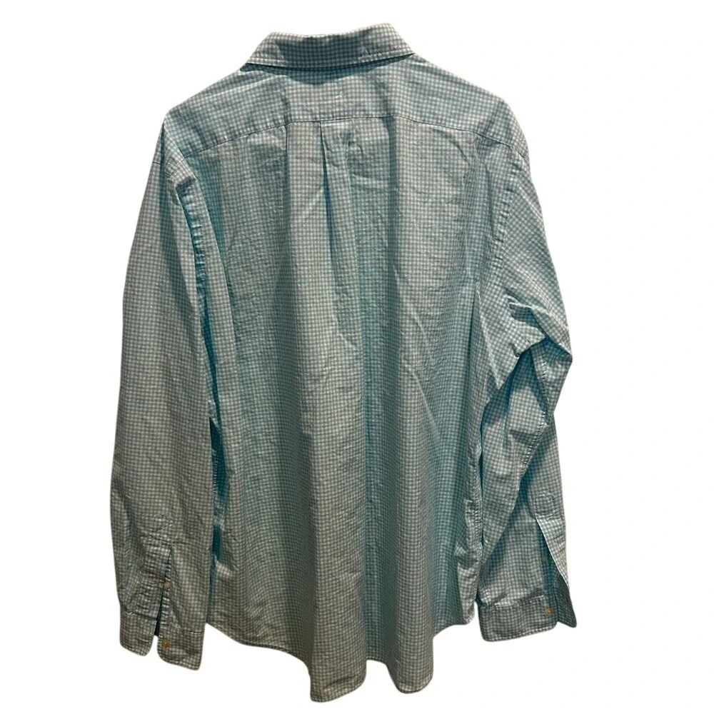 Ralph‎ Lauren Button Down XL Men's Blue Gingham Classic Fit Long Sleeve Shirt